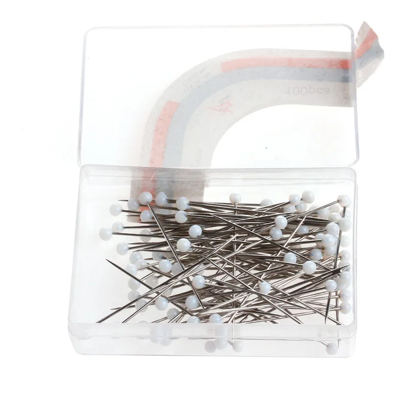 F92B 100pcs Жемчужные раунд для головных штифтов шить корсаж прямой Diy Descaking Decor C C