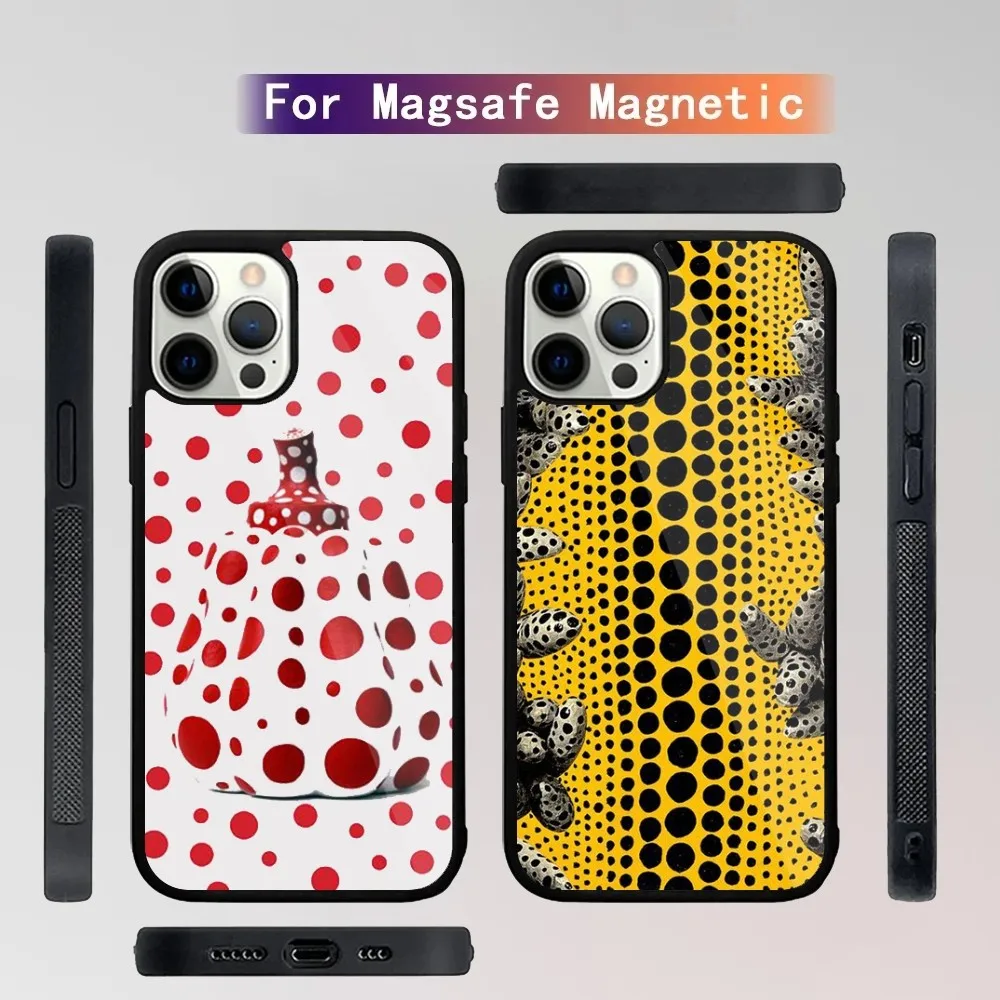 Japan K-Kusama Yayoi Art  Phone Case For iPhone 15,14,13,12,11,Plus,Pro,Max Mini Magsafe Magnetic Wireless Charging