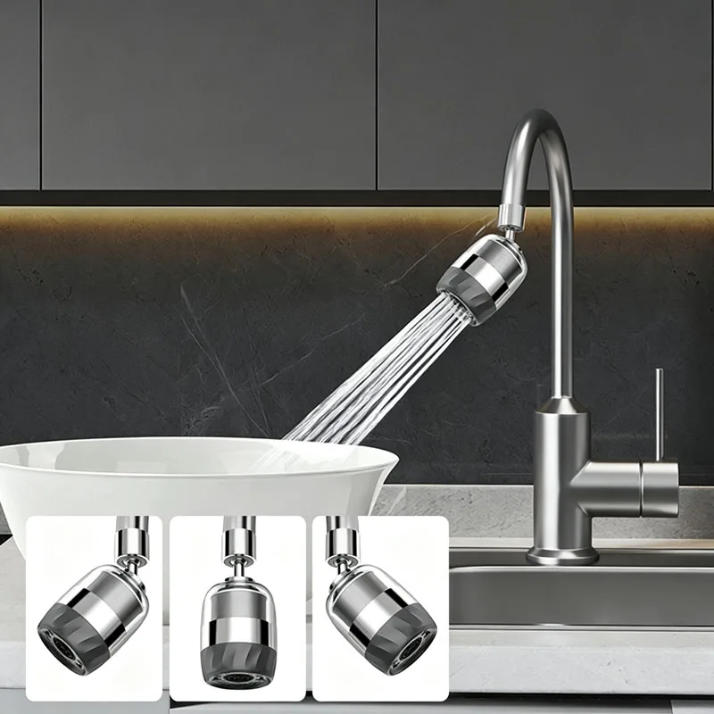 New Universal 360° Rotate Kitchen Faucet Extender Aerator Plastic Splash Filter Kitchen Washbasin Faucet Bubbler Nozzle Aerator