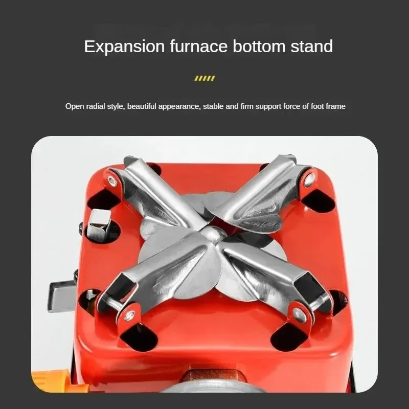 Portable Mini Square Stove Outdoor Folding Gas Stove Card Camping Cooking Utensil Ultra-Light Travel Cookware Hiking Equipment