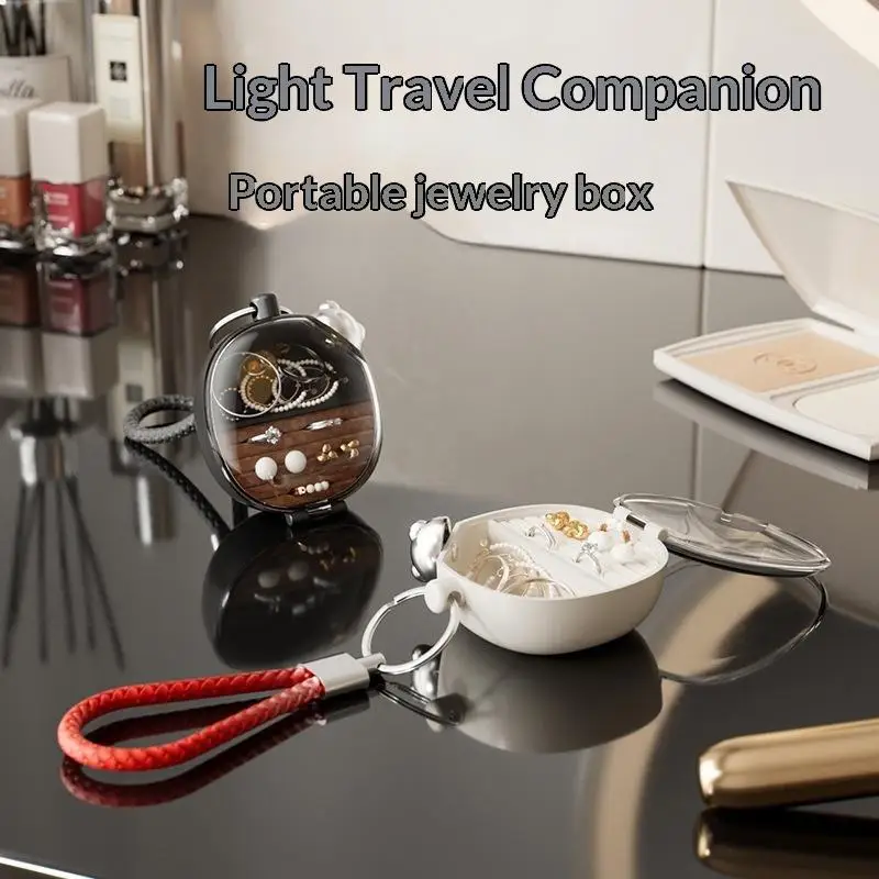 Travel Mini Jewelry Storage Case Velvet Lined Portable Ring Earring Holder Compact Organizer for Women Business Trip