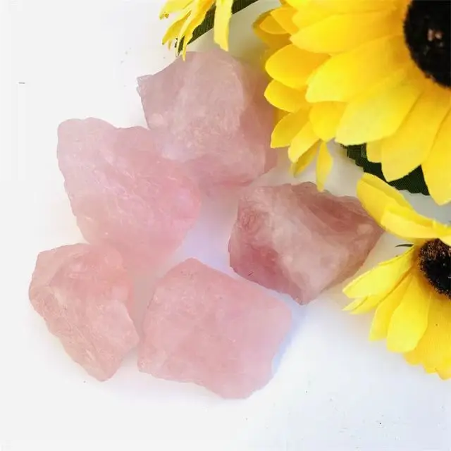 Wholesale Natural Pink Crystal Rough Stone Raw Rose Quartz Tumbled Gemstone for Healing