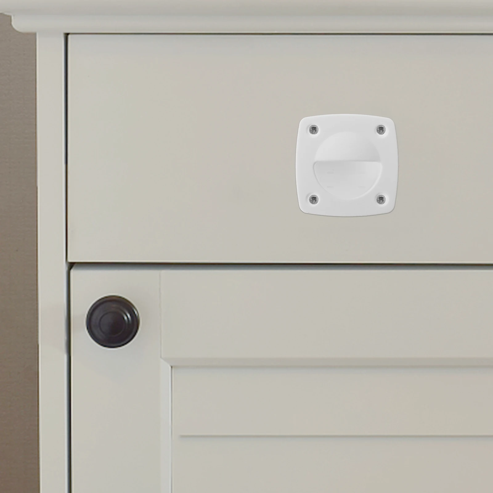 

1 set White Nylon HandlesFlush Pull Boat Deck Hatch Locker Door Cabinet Stainless Durable Functional Elegant Design