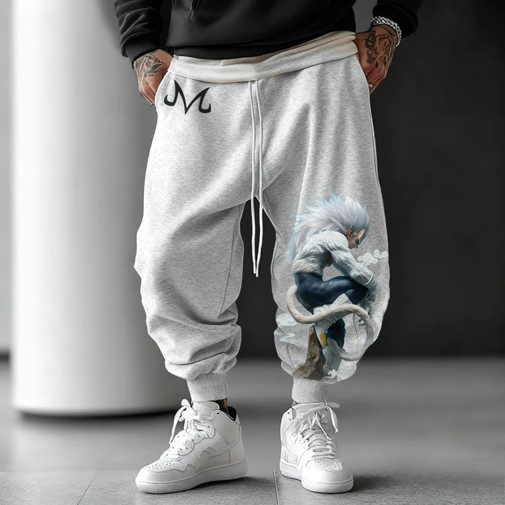 

Dragon Ball Gray Series Men's Women's Large Size Harajuku Trend Harlan Pants Autumn Winter Loose High-quality Jogging Pants New