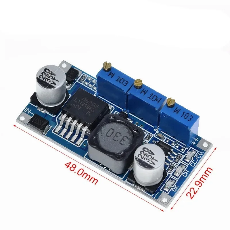 LM2596 courant constant et tension constante LEDDriver batterie Lithium-ion charge Module d'alimentation haute efficacité faible température