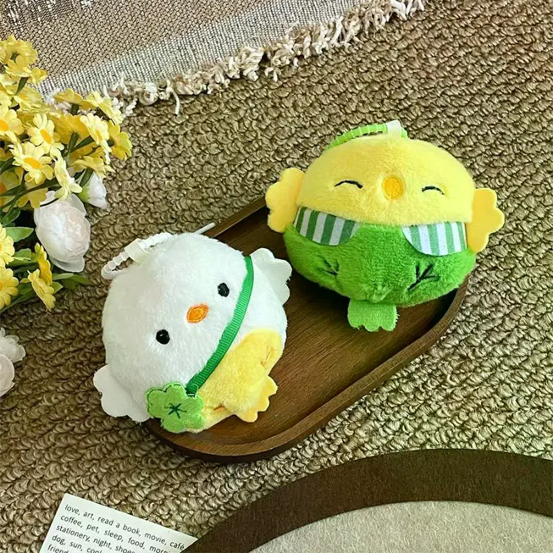 Fluffy Mini Bird Plush Keychain Kawaii Stuffed Chick Pendant Keyring Durable Bag Charm for Kids Party Favors