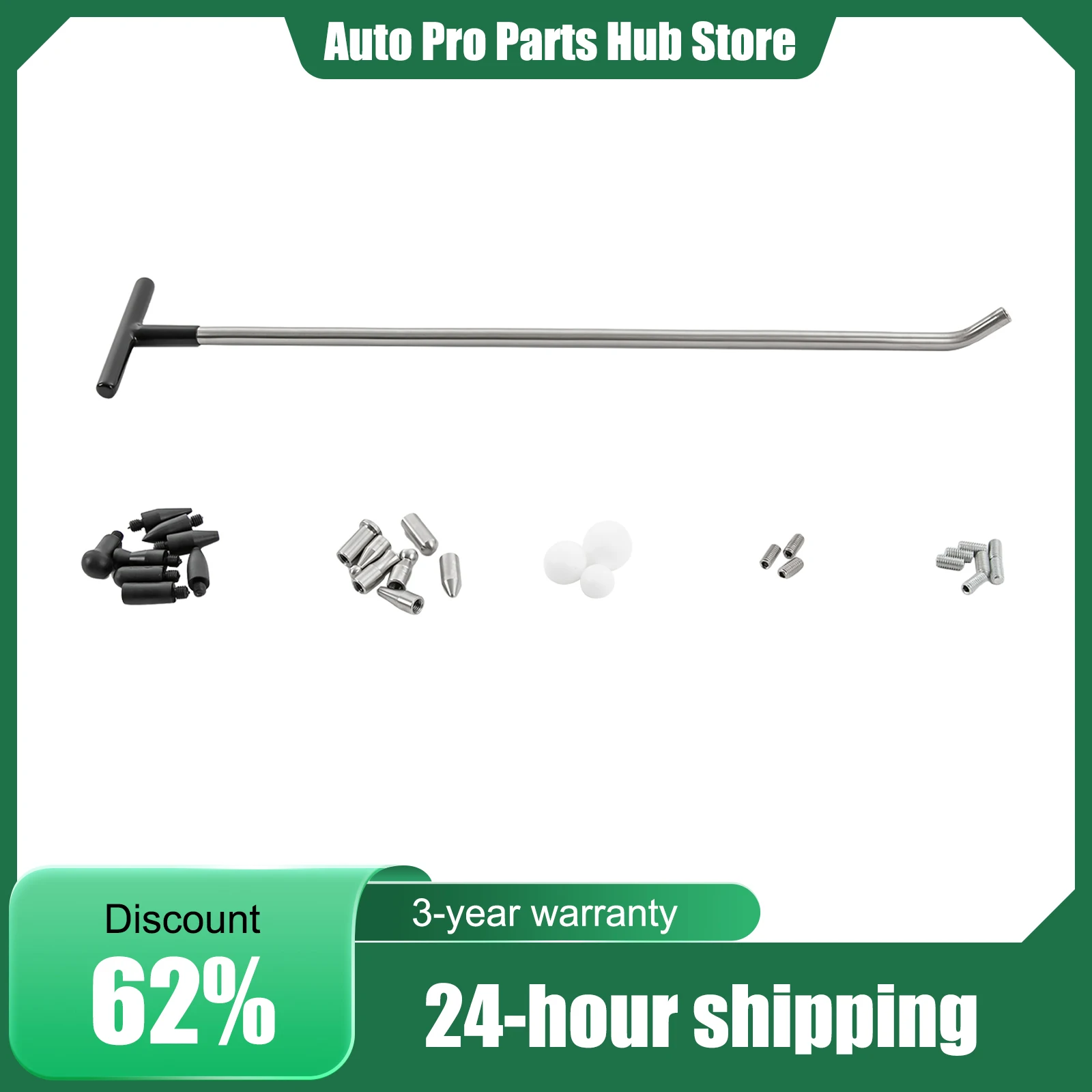 

19Pcs Paintless Dent Removal Tool Kit, Dent Repair Set, PDR Tools Rods Car Repairing Kit, 18 Heads DIY Garage