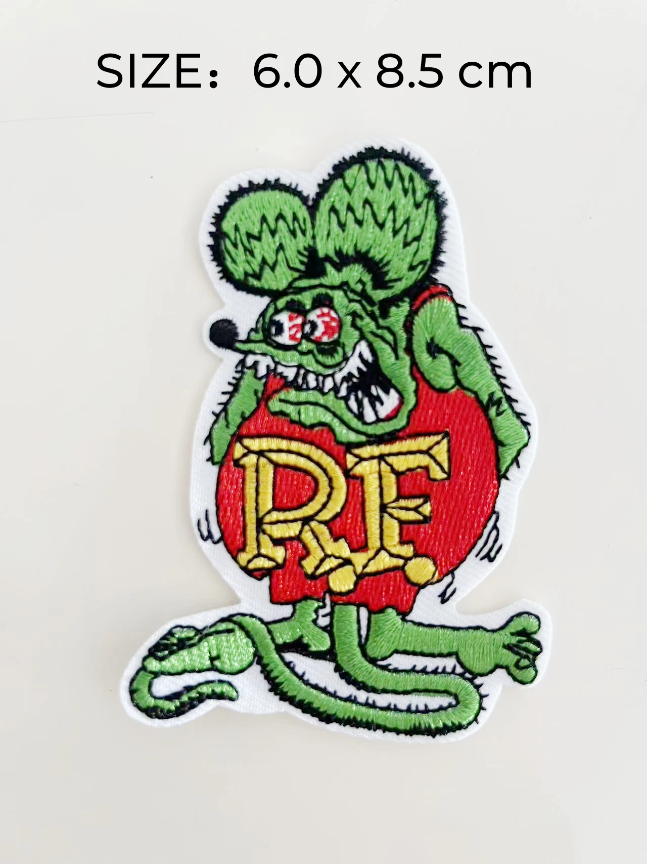 7PCS Patches Bikers iron sew on Rat fink Ratfink Japanese Repari Patches for clothing backpack Embroidered Motorcycle club Bulk