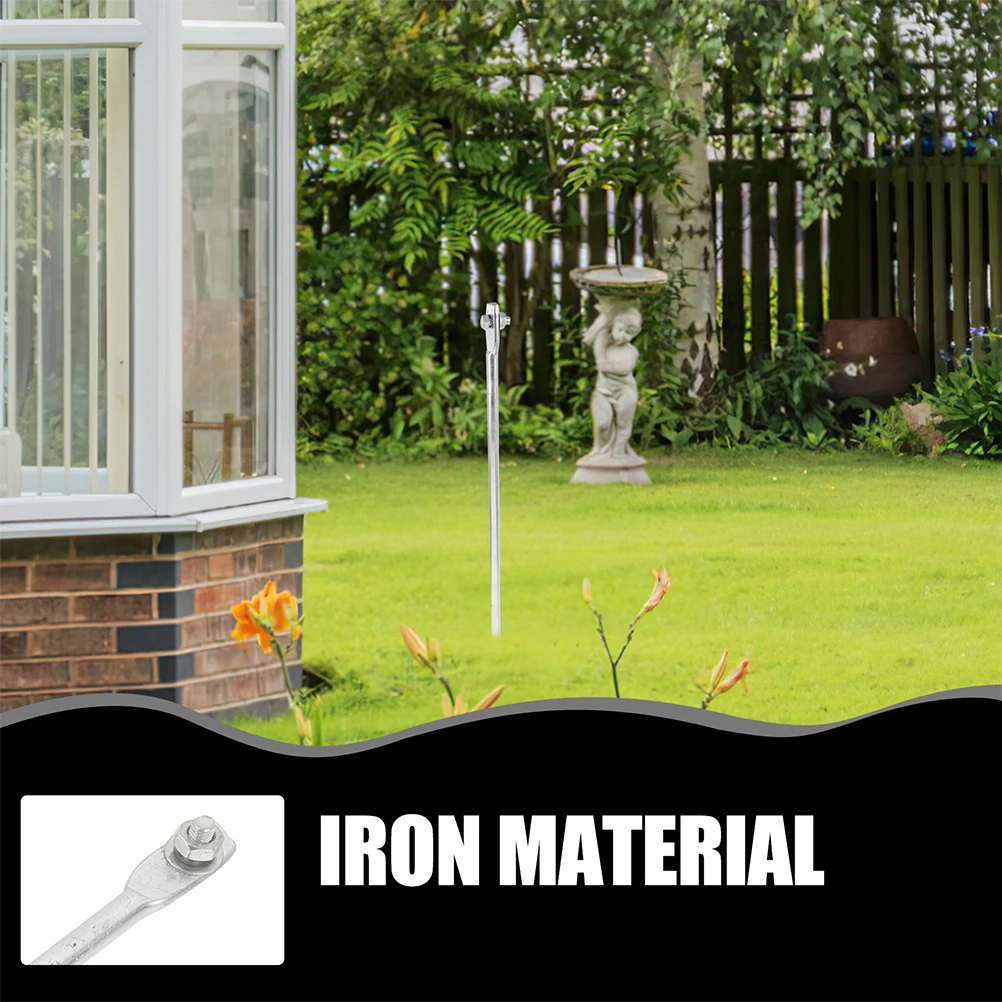 

2pcs Iron Grounding Metal Ground Rod Wire For Electric Fence Protection Household Appliances Durable Single Hole