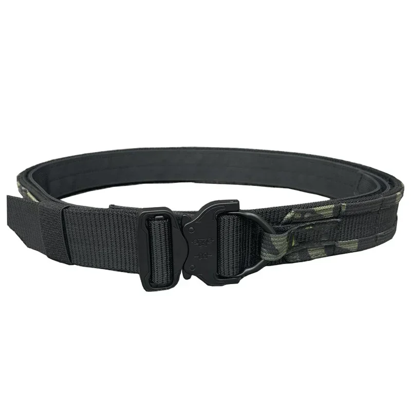 

Tactical Belt Airsoft Molle Battle Belt Gear Combat Men Quick Release Metal Buckle Double Layer Belts 1.75 Inch