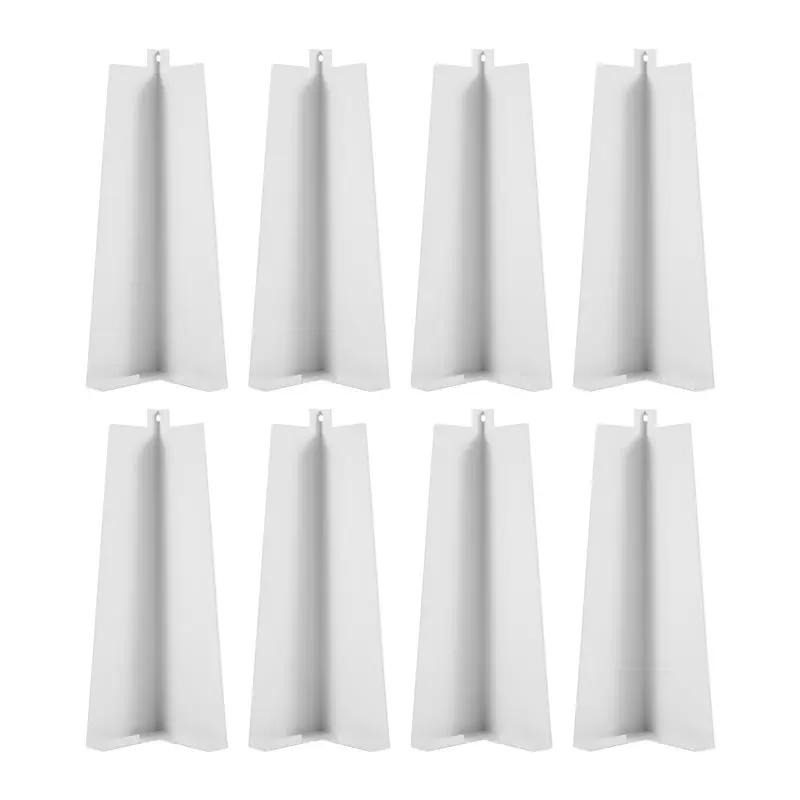 AS63-8 Pcs Aluminum Siding Corners 8 Inch Outside White Siding Corner Caps Smooth Siding Aluminum Corner