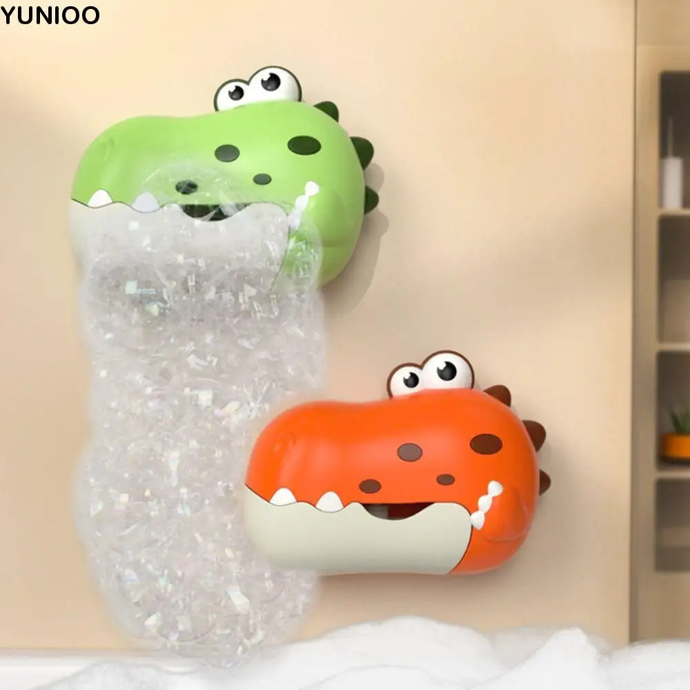 

Blower Dinosaur Shape Bath Bubble Maker Music Electric Bubble Machine Suction Cup Automatic Bathtub Bubble Machine Bathing