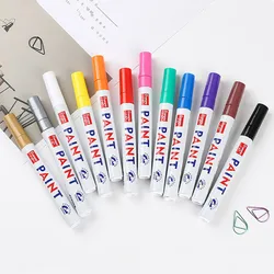 12 Colors 2.8mm Oily Marker Waterproof Permanent Drawing Tool Artist Painting Tire Stone Rubber Glass CD Leather Mark Pen Gift