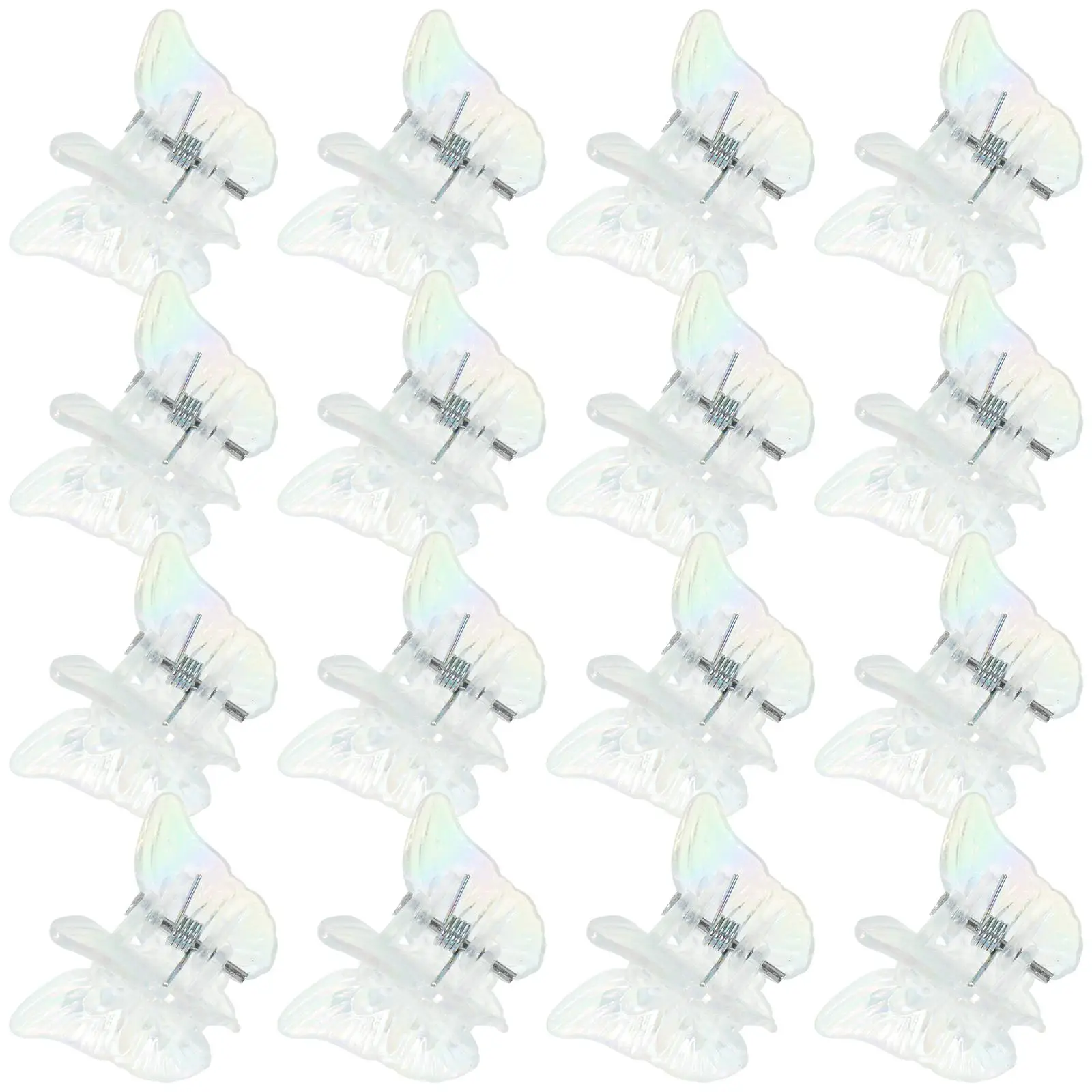 

50pcs Mini Butterfly Hair Claw Clips Colorful Small Plastic Claw for Thin Short Hair Women Styling Bangs Accessories