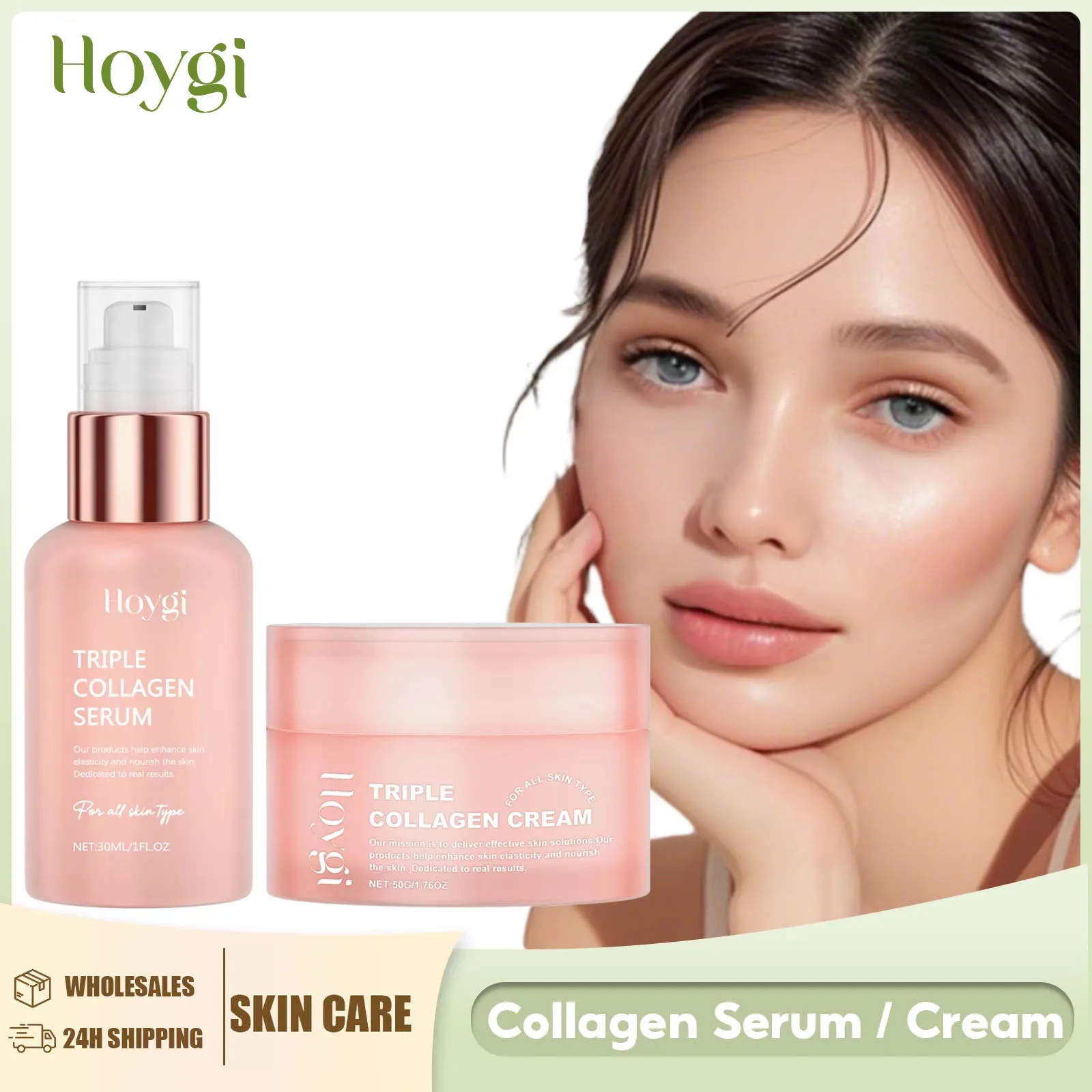 HOYGI Collagen Face Serum Increase Elasticity Lifting Firming Brightening Fade Fine Line Repair Skin Barrier Smoothing Skin Care