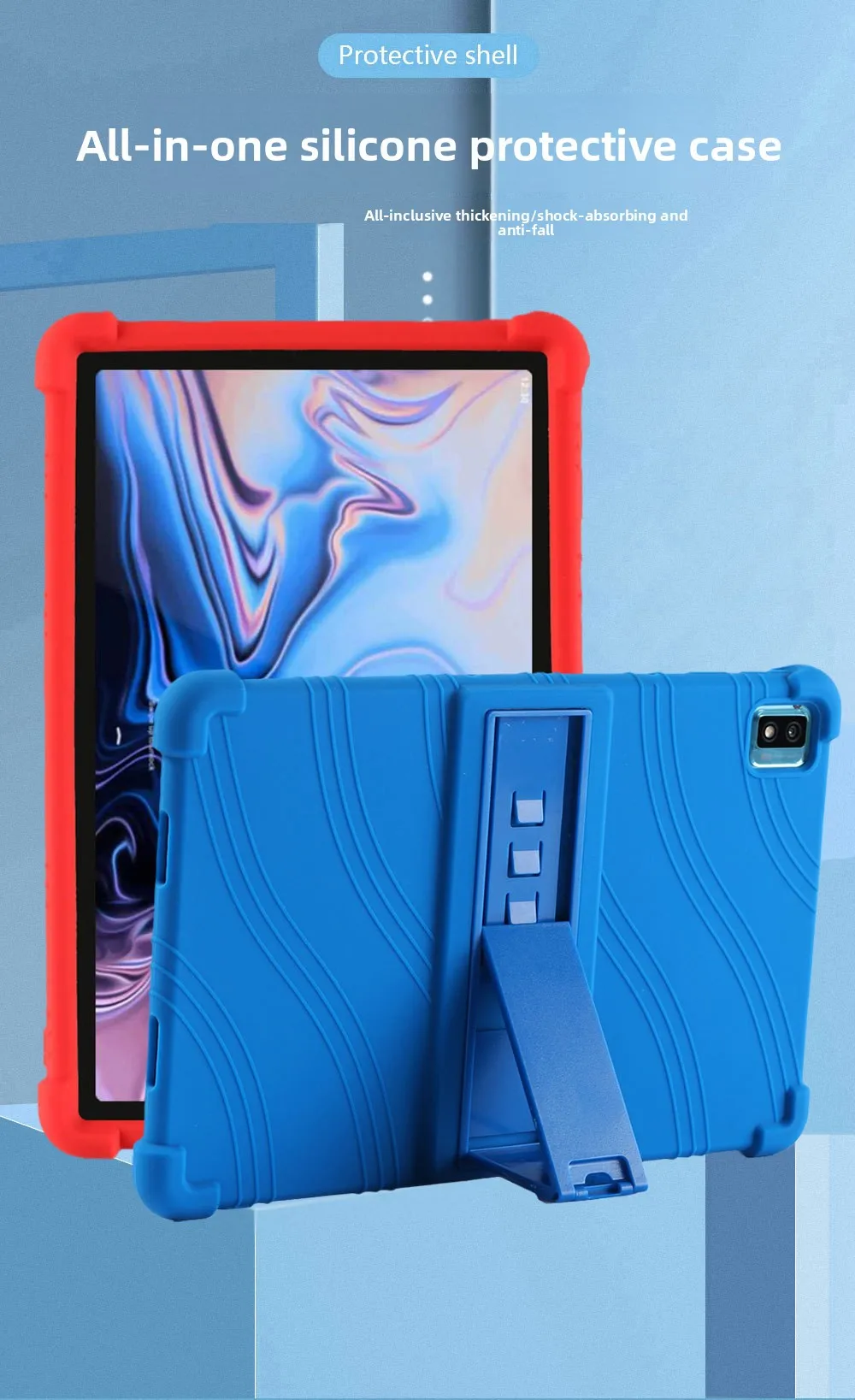 Stoßfeste TPU-Hülle für TCL 10 TAB MAX 10.36, Flexibler Stoßfänger mit Ständer, Mehrere Farben – Detail 1