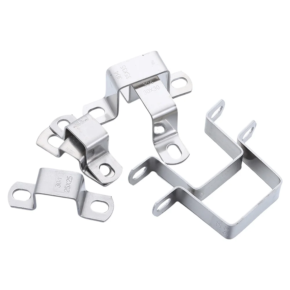 Saddle Clip Horseback Hose Clamp M-shaped U-shaped Square Rectangle Fastening Buckles Ohm Tube Card Plumbing Tightening