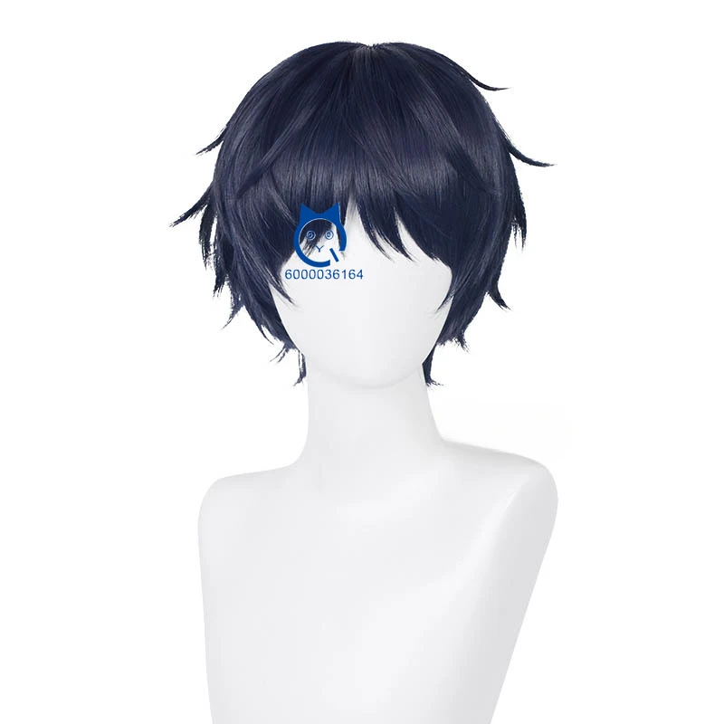 Arima Kousei In Stock Cosplay Black Blue 30cm Short Wig Anime Your Liie in Apriil Heat Resistant Synthetic Hair Comic Con Party