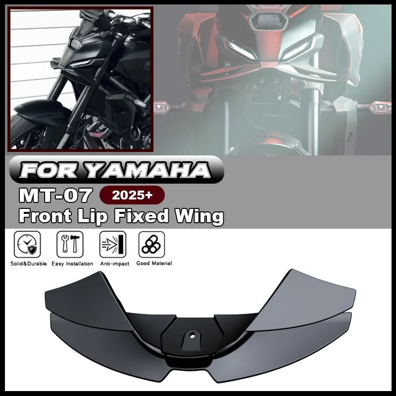 

For YAMAHA MT-07 MT07 2025 + GP WING Front Spoiler Front Beak Spoiler MT-07 New Motorcycle Winglet Spoiler Downforce Deflector