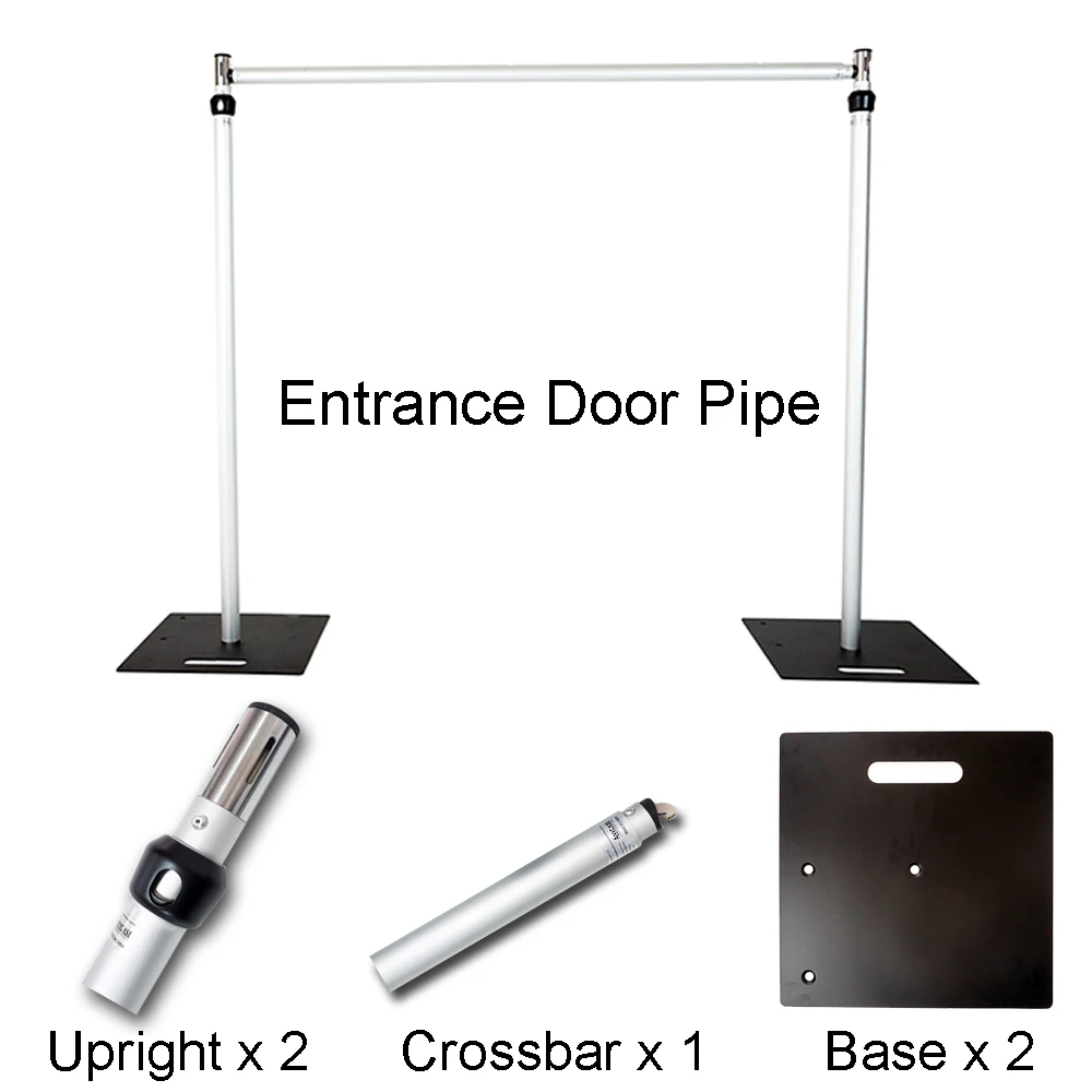Heißer Verkauf Doppel Querlatte Rohr und Überhang Kit Heavy Duty Einstellbare Hintergrund Rack Hochzeit Dekor Hintergrund Rack
