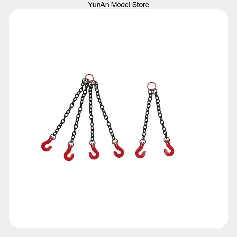 Metal Decoration Parts RC Car Accessories Simulation Lifting Crane Chain with Double Hook & 4 Hook