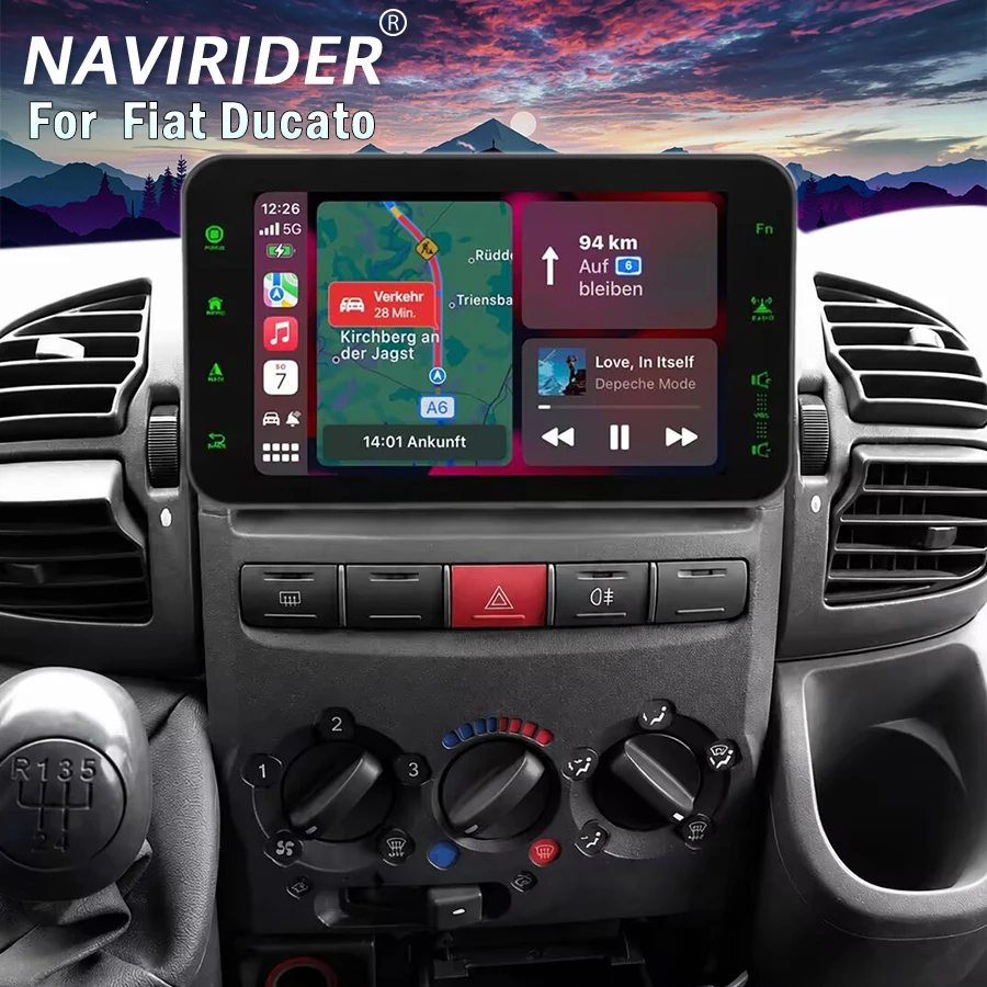 Автомагнитола Android 15 для Fiat Ducato, Citroen Jumper, Peugeot Boxer 2002-2006 с GPS-навигацией, экраном, CarPlay, Wi-Fi и 4G