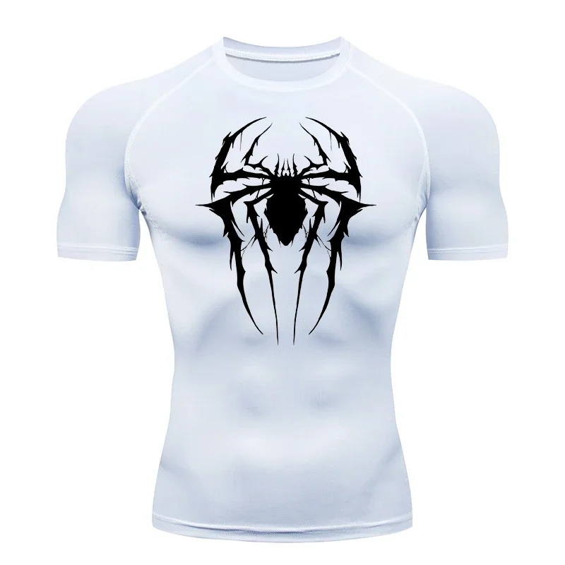 Spider Graphic Compression Shirt Men Fitness Gym Sport Running T-Shirt Rashgard Tops Tee Quick Dry Short Sleeve Tshirts For Men