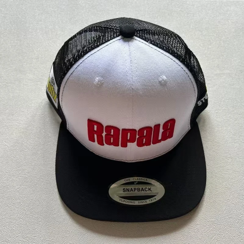 RAPALA embroidered fishing hat flat brim hat men's mesh back Women's adjustable baseball fishing golf outdoor hat