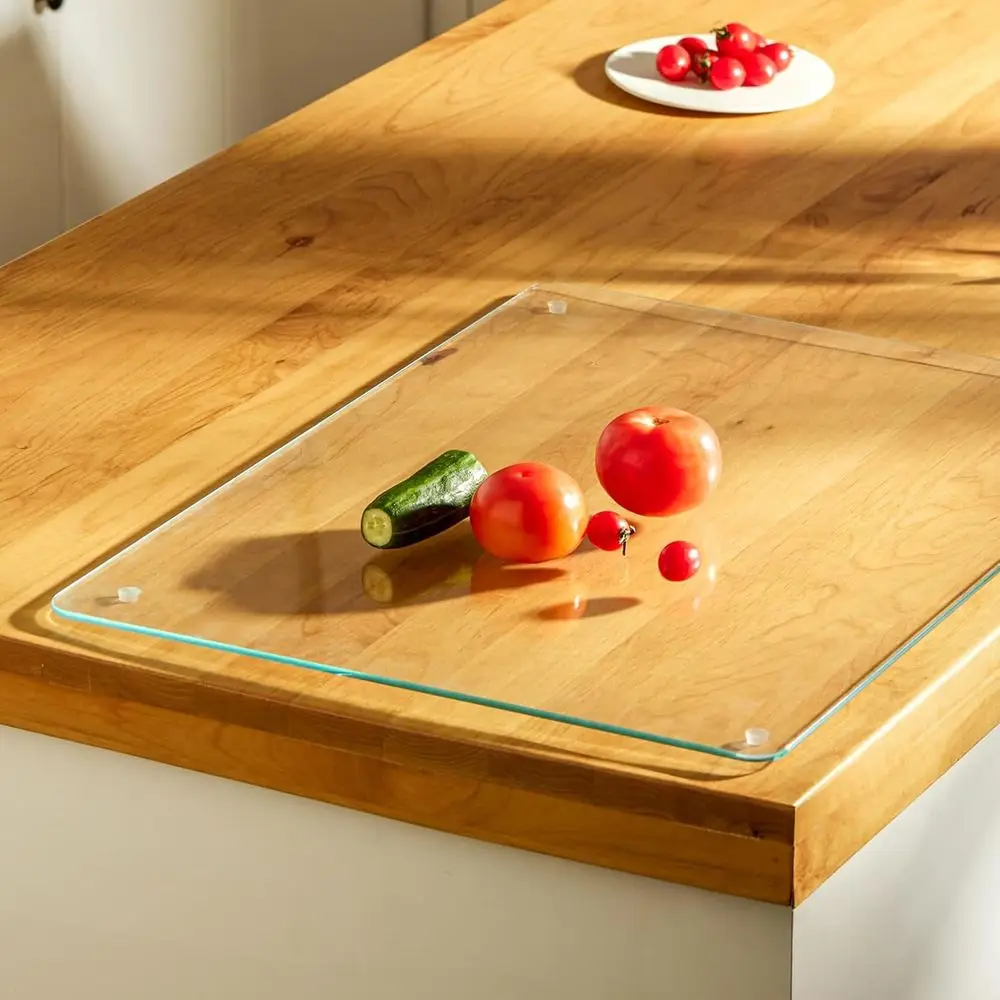

Large Tempered Glass Cutting Boards 18 x 24 - High Transparency, Scratch-Resistant, Heat-Resistant, Dishwasher Safe (XX-Large)