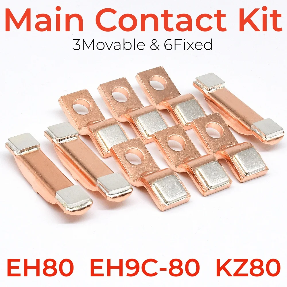 EHCK80-3 Main Contact Kit For EH80 KZ80 CK-EH80 Moving And Fixed Contacts Contactor Replacement Kit Spare Parts Accessories