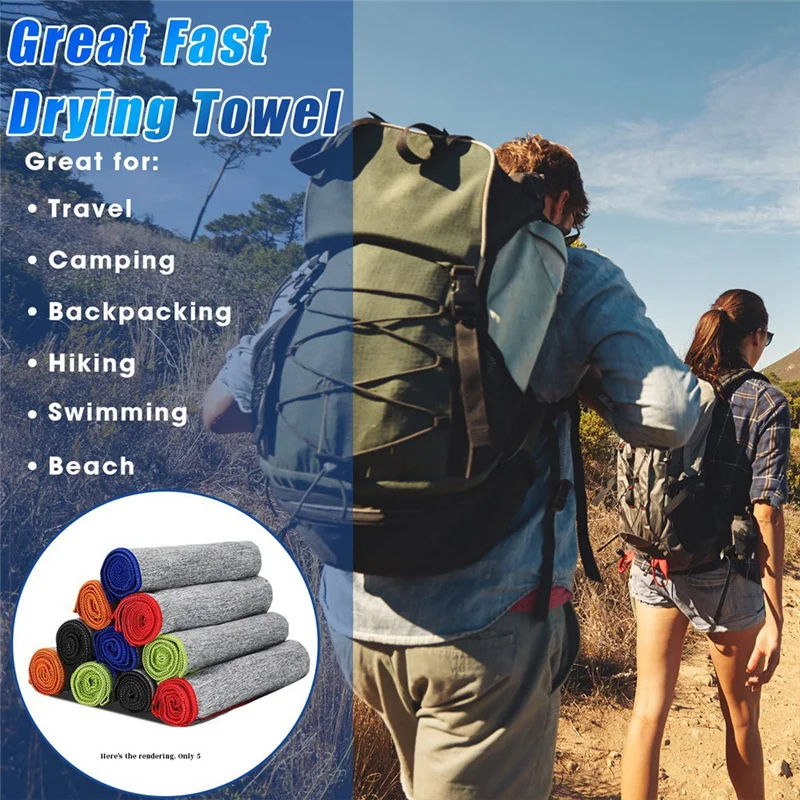 

30 X 15.7 Inch Microfiber Quick Drying Gym Towel Camping Yoga Travel Sports Towel