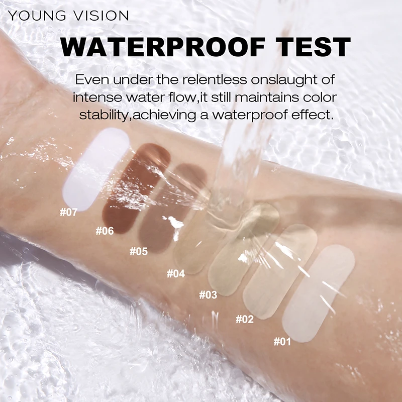 Fondotinta liquido bianco Base per trucco viso cosplay Fondotinta correttore impermeabile ad alta copertura a lunga durata per le donne