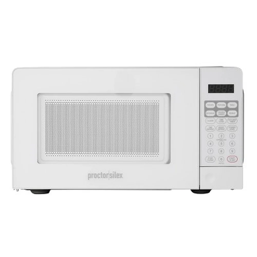 700W Countertop Microwave Oven 0.6cu ft Digital Display 10 Power Levels 6 One Touch Menus Child Safety Lock Turntable