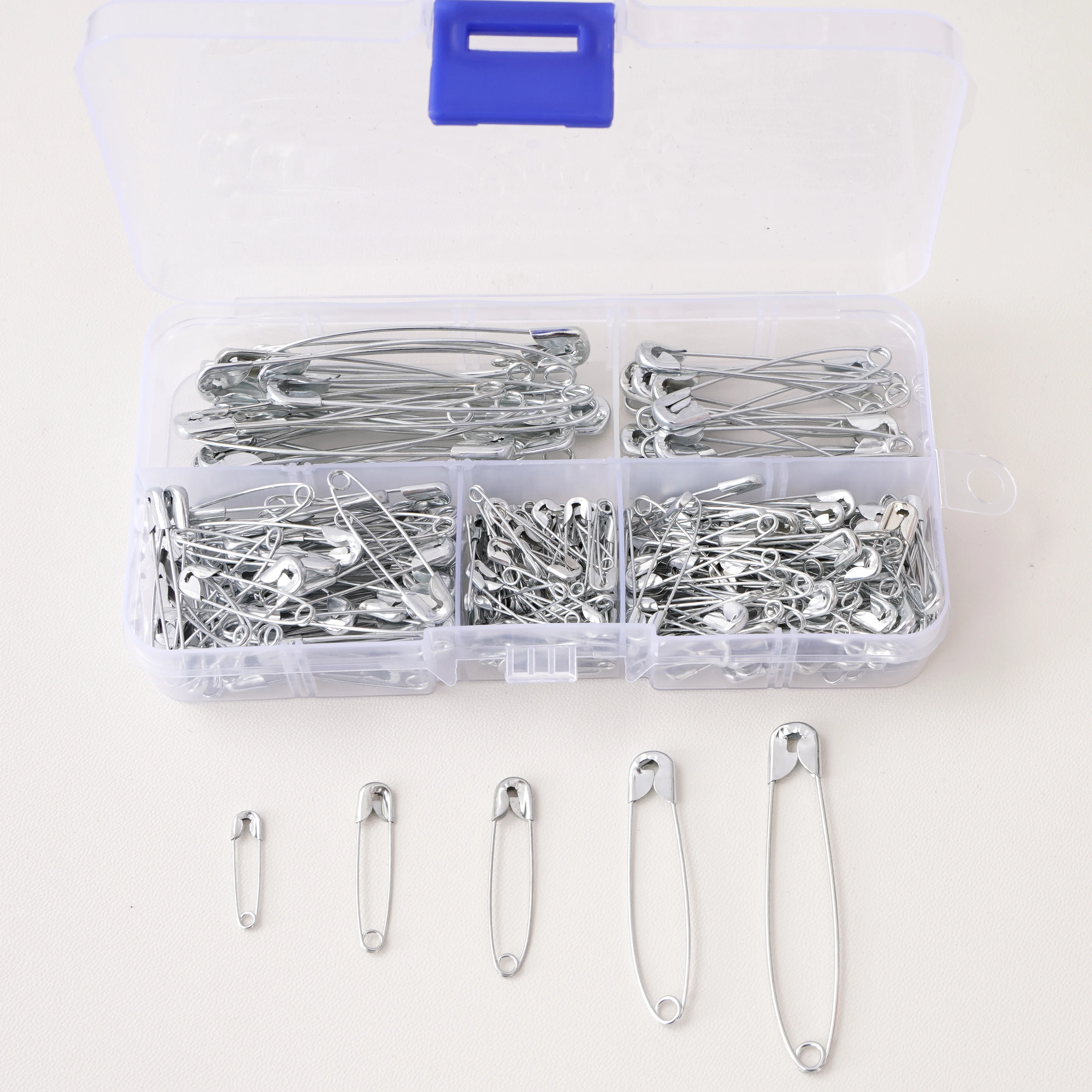 

260Pcs Rust Resistant Silver Color Safety Pins Iron Needles Large Safety Pin Small Brooch Clothing Crafts DIY Sewing Accessories