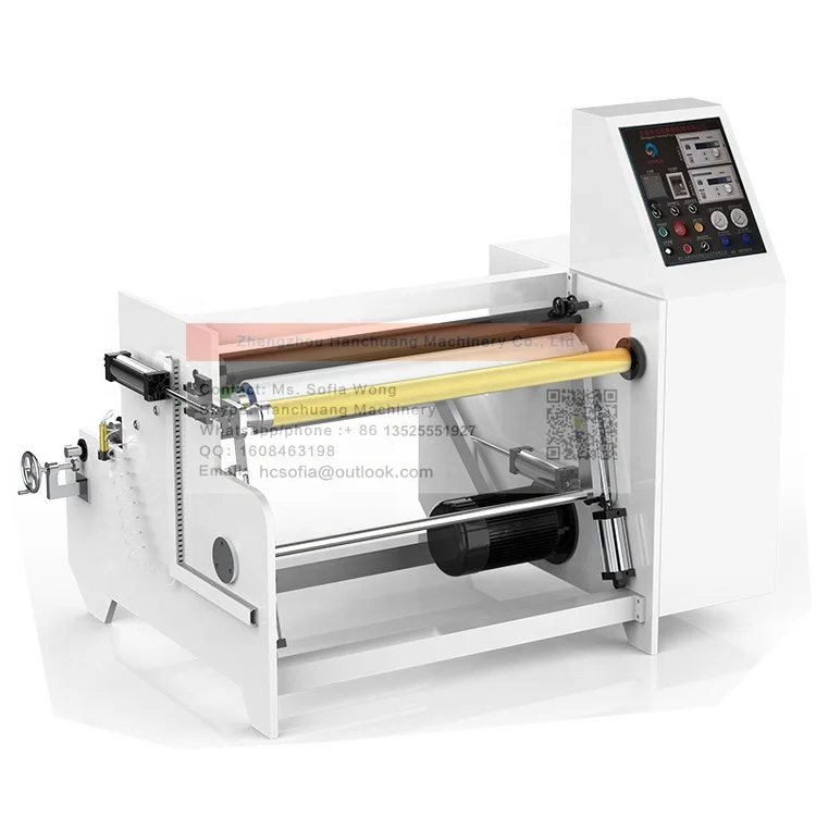 PET OPP CPP PE PS PVC Plastic Film Roll Slitting Rewinding Machine