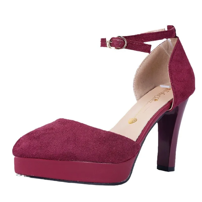 

Элегантные женские туфли на высоком каблуке большого размера с бархатной поверхностью, пикантные туфли на тонком каблуке, туфли-лодочки, женские вечерние модельные туфли