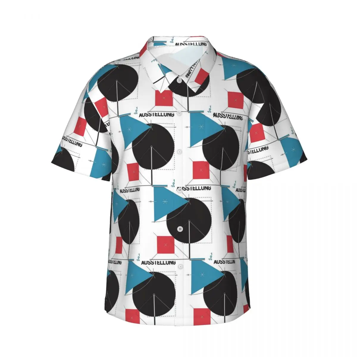 

Bauhaus Men's Shirts Hawaiian Short Sleeve Shirt Funny Lapel Tops for Summer Beach
