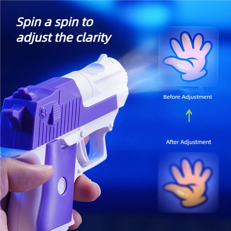 Rock Paper Scissors Projection Fair Guessing Gun Antistress Party Social Luminous Toys Stress Relief Interactive Funny Toy Gifts