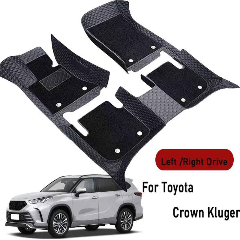 Car floor mats for Toyota Crown Kluger 2021 2022 2023-2026 Customauto foot Pads automobile carpet cover interior accessories