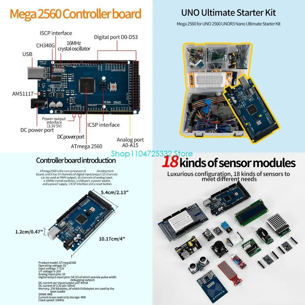 

P5EA 2560 Unor3 Starter для амбициозных проектов с робототехникой и робототехникой ЧПУ