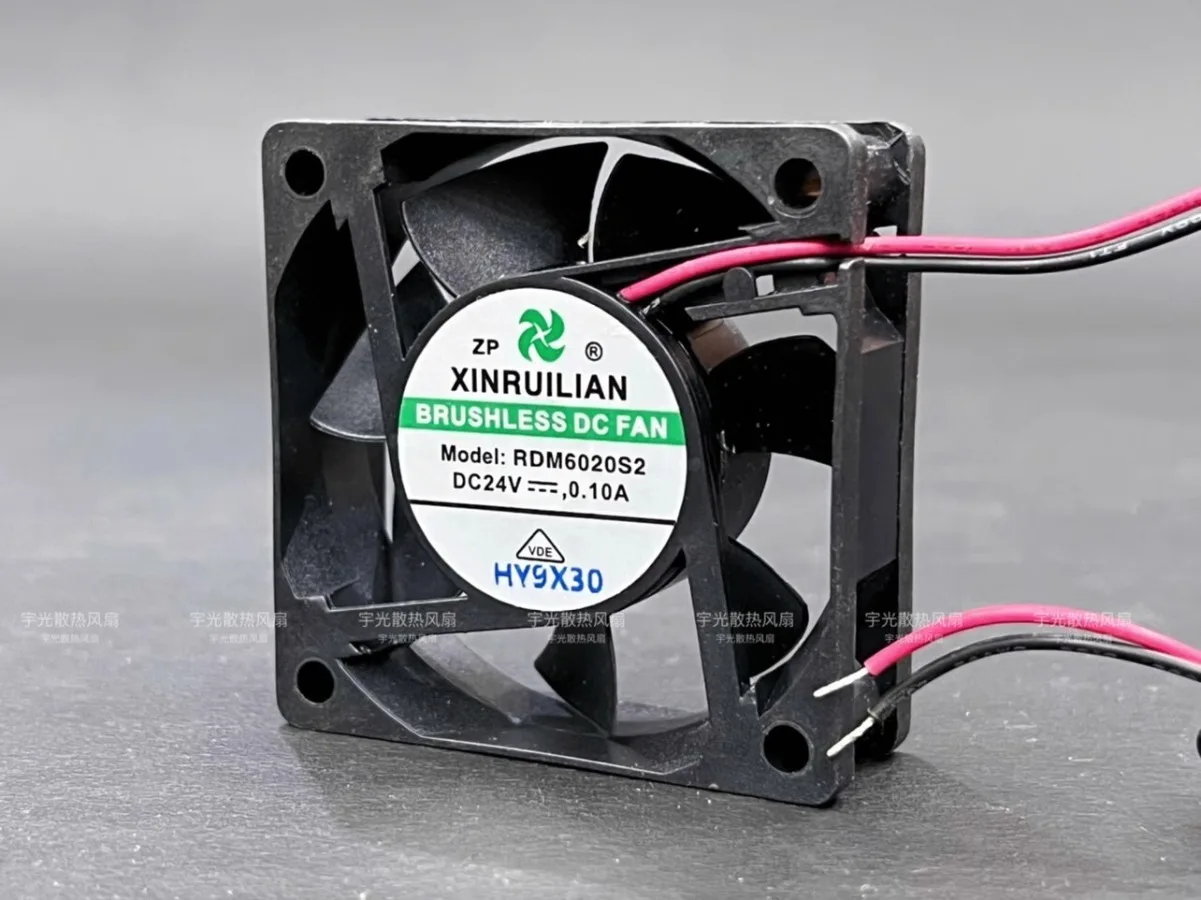 1PCS for RDM6020S2 6020 DC24V 0.10A 6CM 2-Wire Ball Cooling Fan