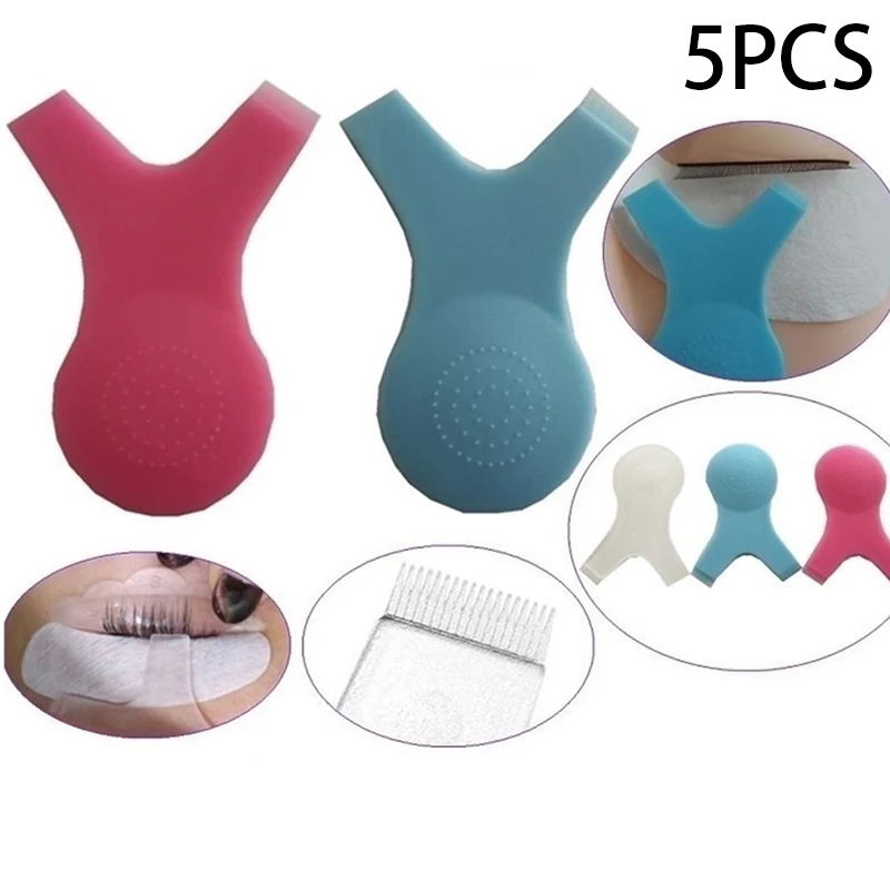 5PCS Perm Kit di cuscinetti per ciglia finte cuscinetti di protezione in plastica estensione delle ciglia strumenti di Patch per innesto del bigodino di sollevamento