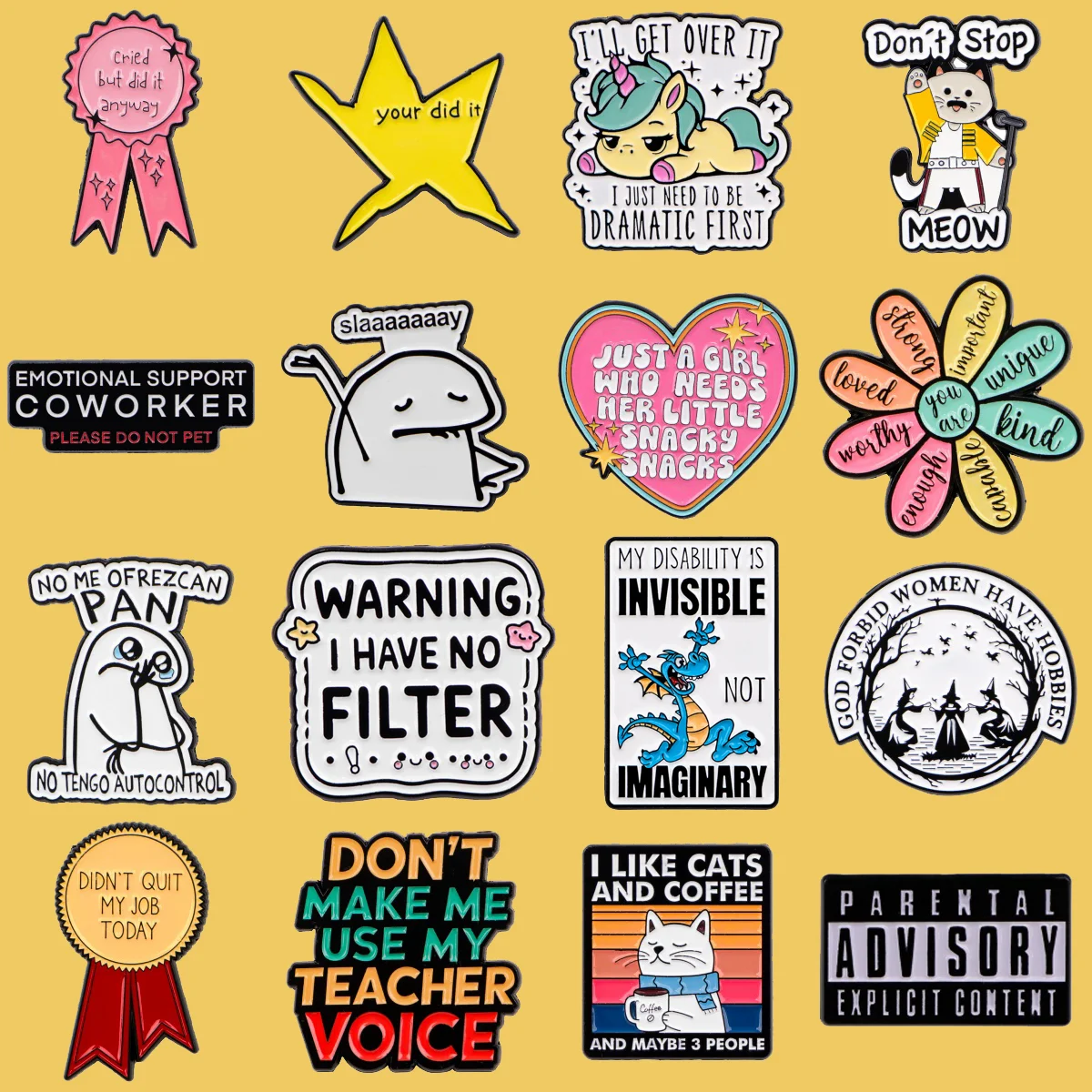 Spanish Quotes Enamel Pin Funny Phrase Brooches For Women Collar Lapel Pin Backpack Bags Badges Party Gifts Clothing Accessories