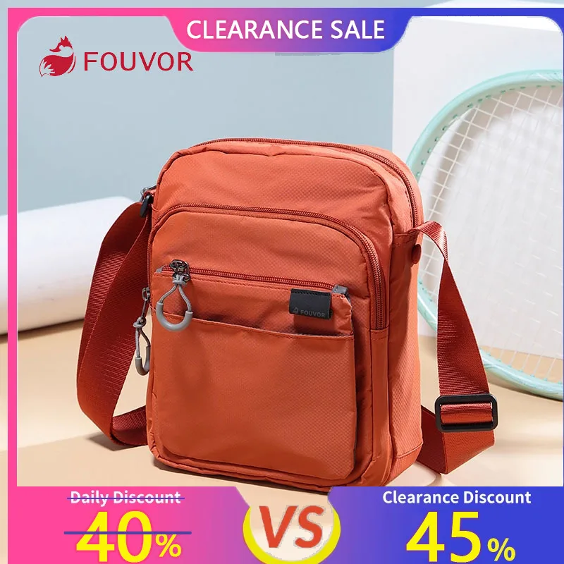 

Fouvor Crossbody Bag Lightweight Nylon Multi-pocket Adjustable Strap Travel Sports Shoulder Bag Fashion Messenger Bag 2802-04