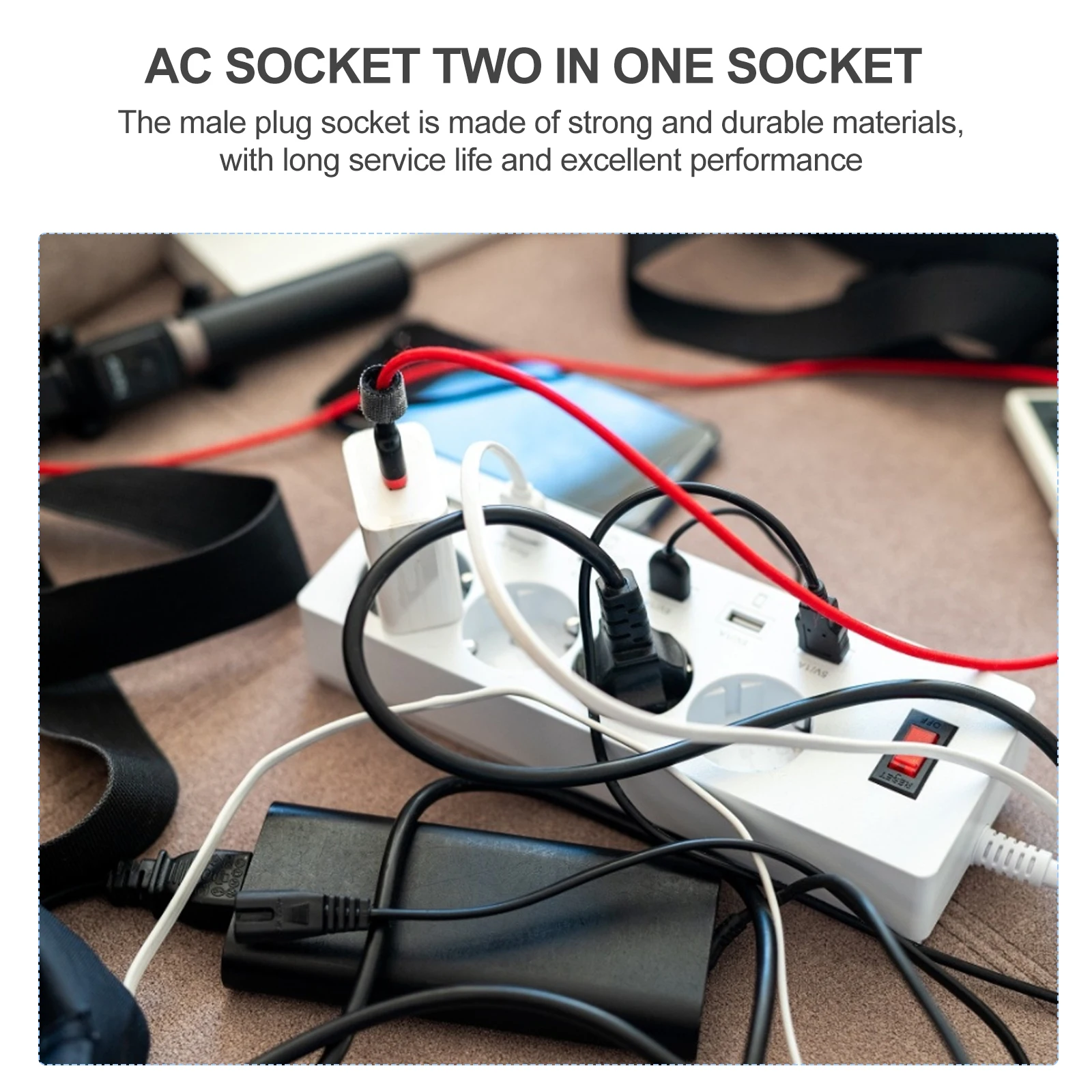 

2pcs Male Plug Professional 3 Pin Inlet Module Connectors Durable Replacement For Vehicle Lighting Power Supply 3 Pin Power