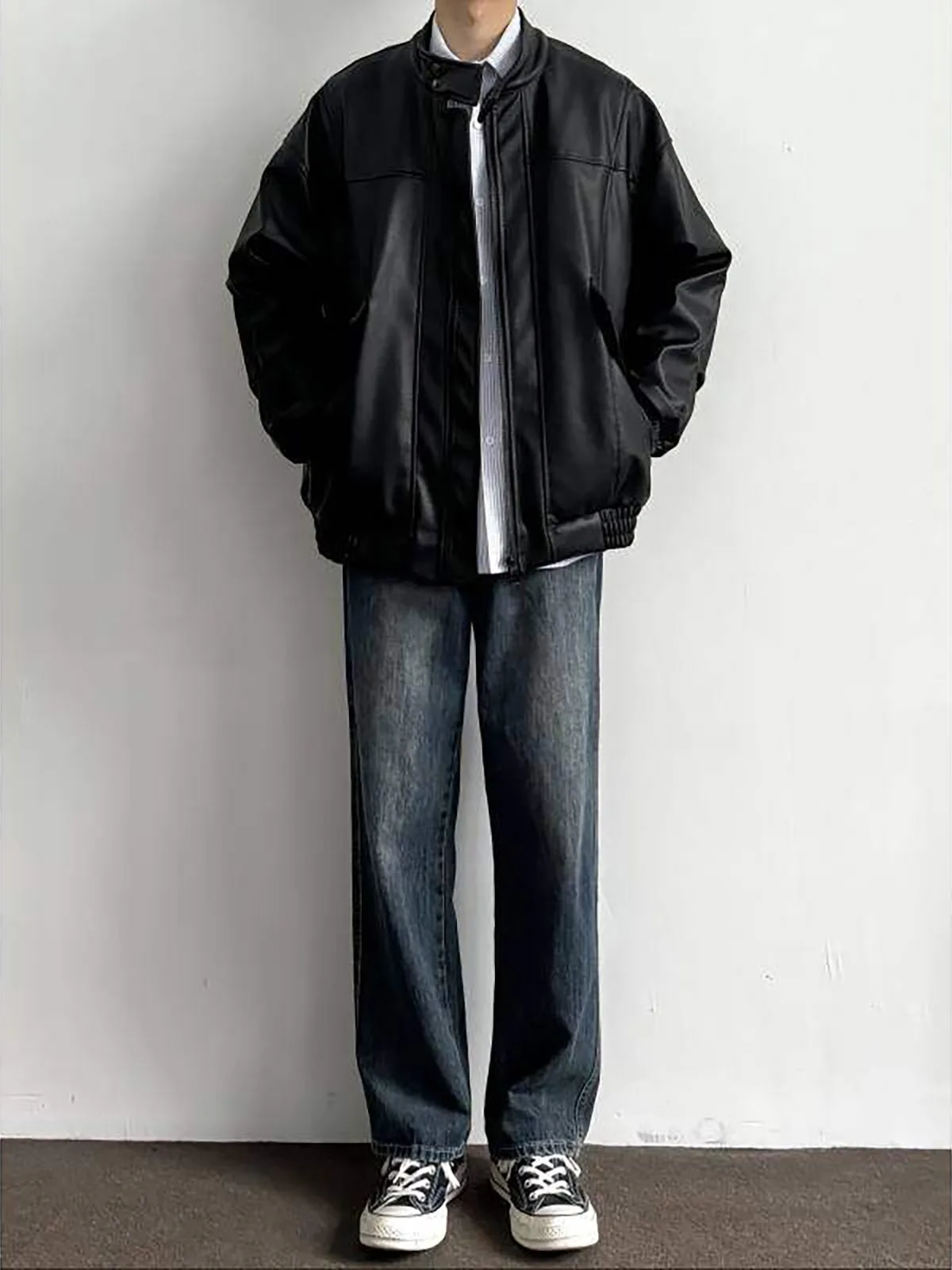 

Bla Waed Denim Jeans Straight Leg Men's Spring Faion High Street Cleanfit Teens Elevate Straight Leg Pants