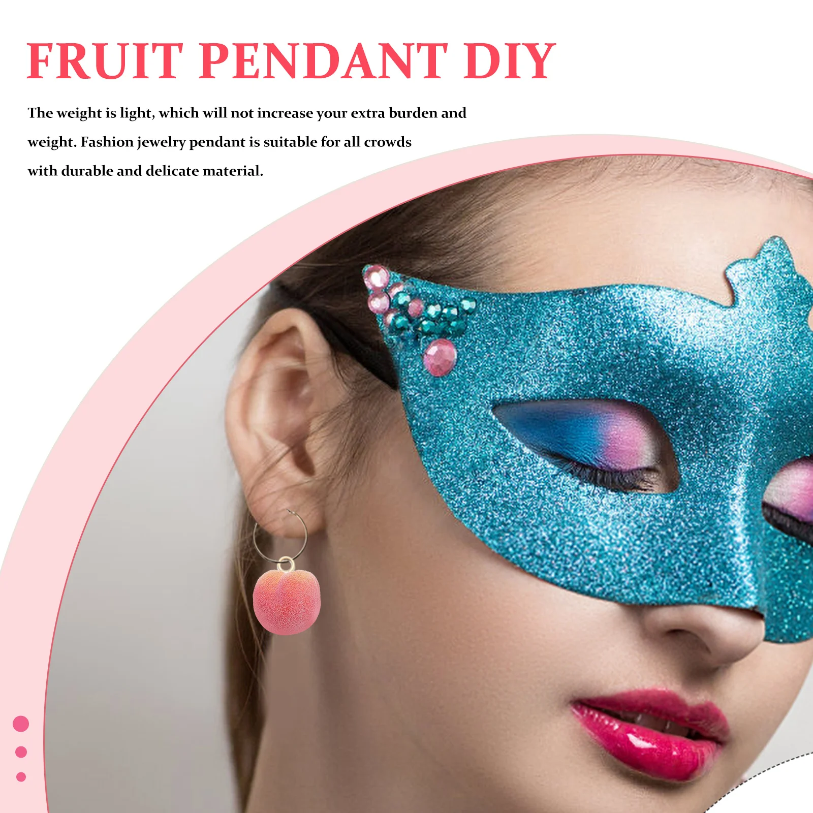 

10Pcs Simulated Peach Pendant Charms DIY Jewelry Necklaces Decorative Handmade Craft Materials Lightweight DIY Peach Pendant