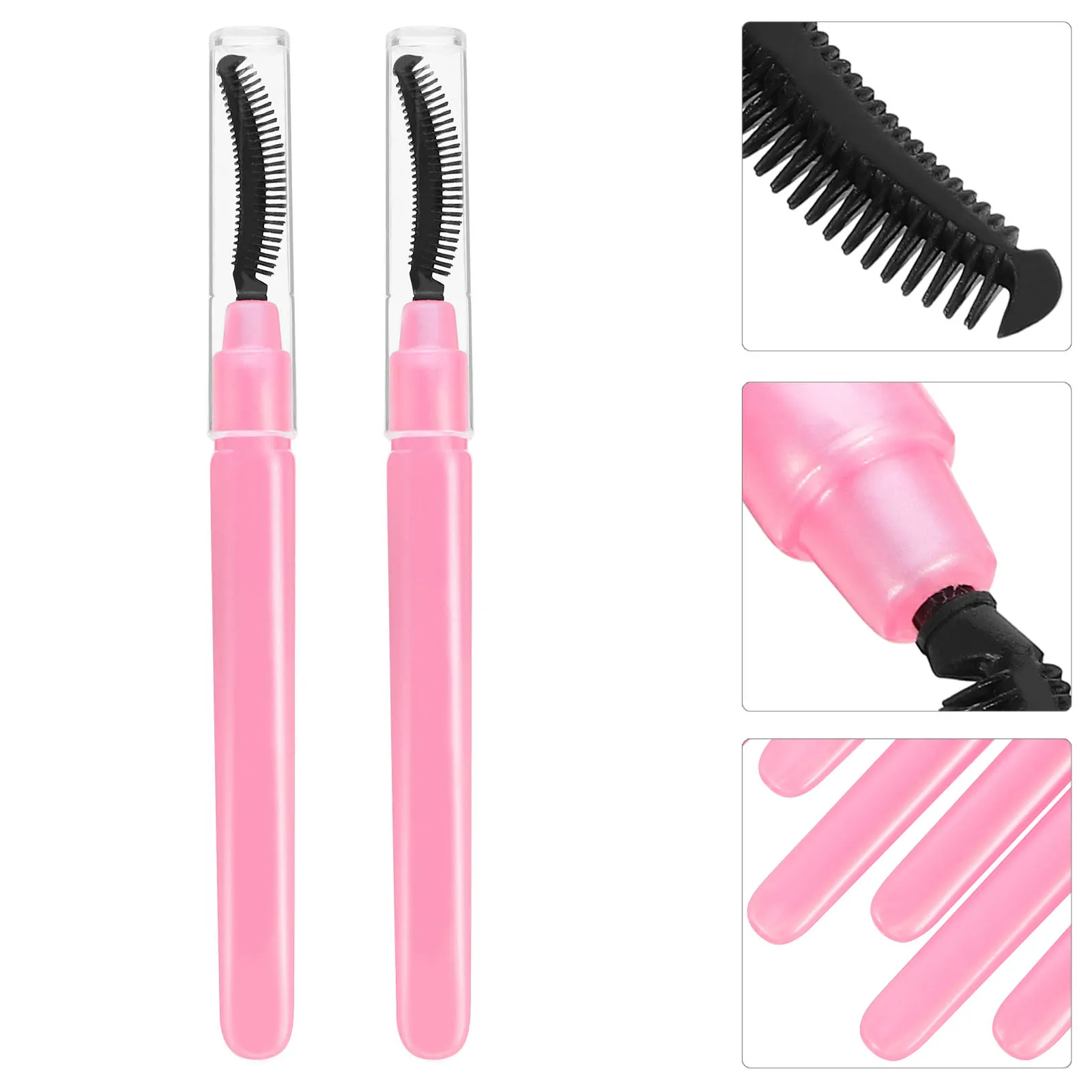 6 個のまつげワンド保護カバー付き軽量ポータブルメイクブラシまつげを分離するためのマスカラアプリケーション美容ツール
