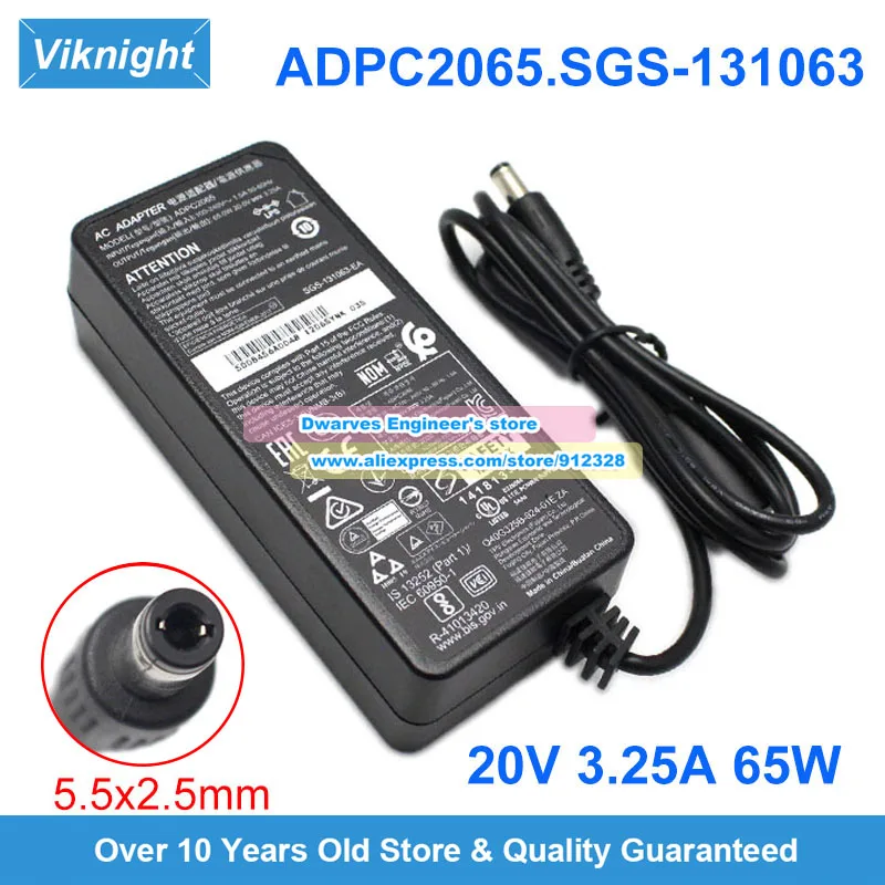 ADPC2065 Adapter 20V 3.25V 65W for Monitor AG322FCX AG241QG U2879VF 280LM00004 Optix G27CQ4 G32C4 278E1 278M6F