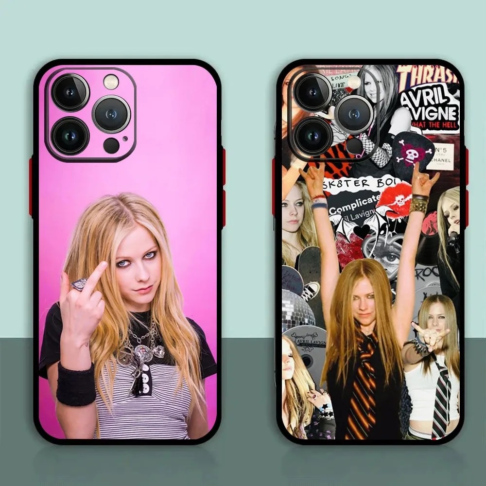 Singer Avril Lavigne Phone Case For iPhone 11,12,13,14,15,XS,XR,X,Mini,Pro,Max,Plus Shell